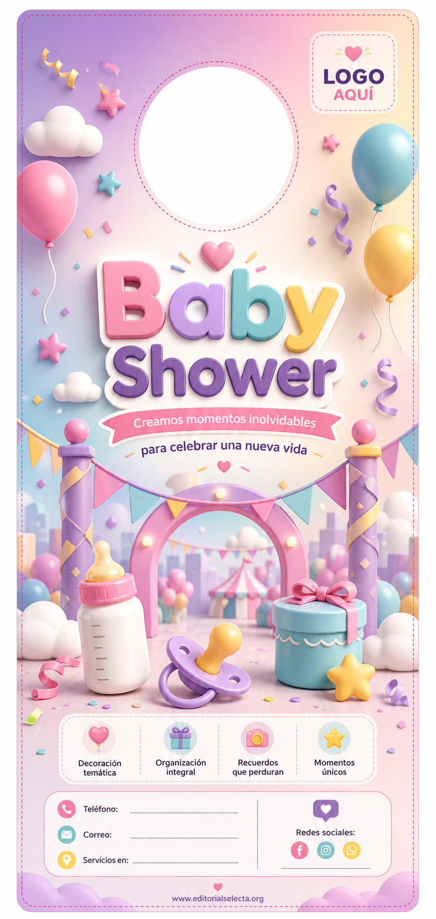 Door Hanger · Fiestas o Reuniones