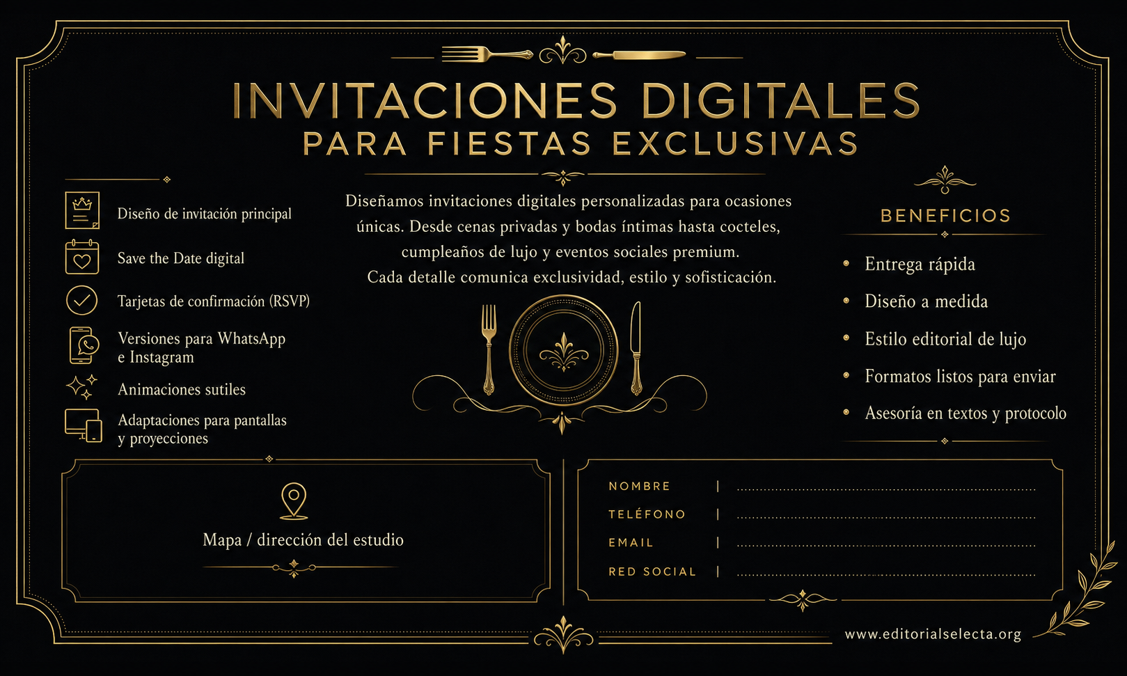 Tarjeta de Presentación Estándar · Fiestas o Reuniones 2