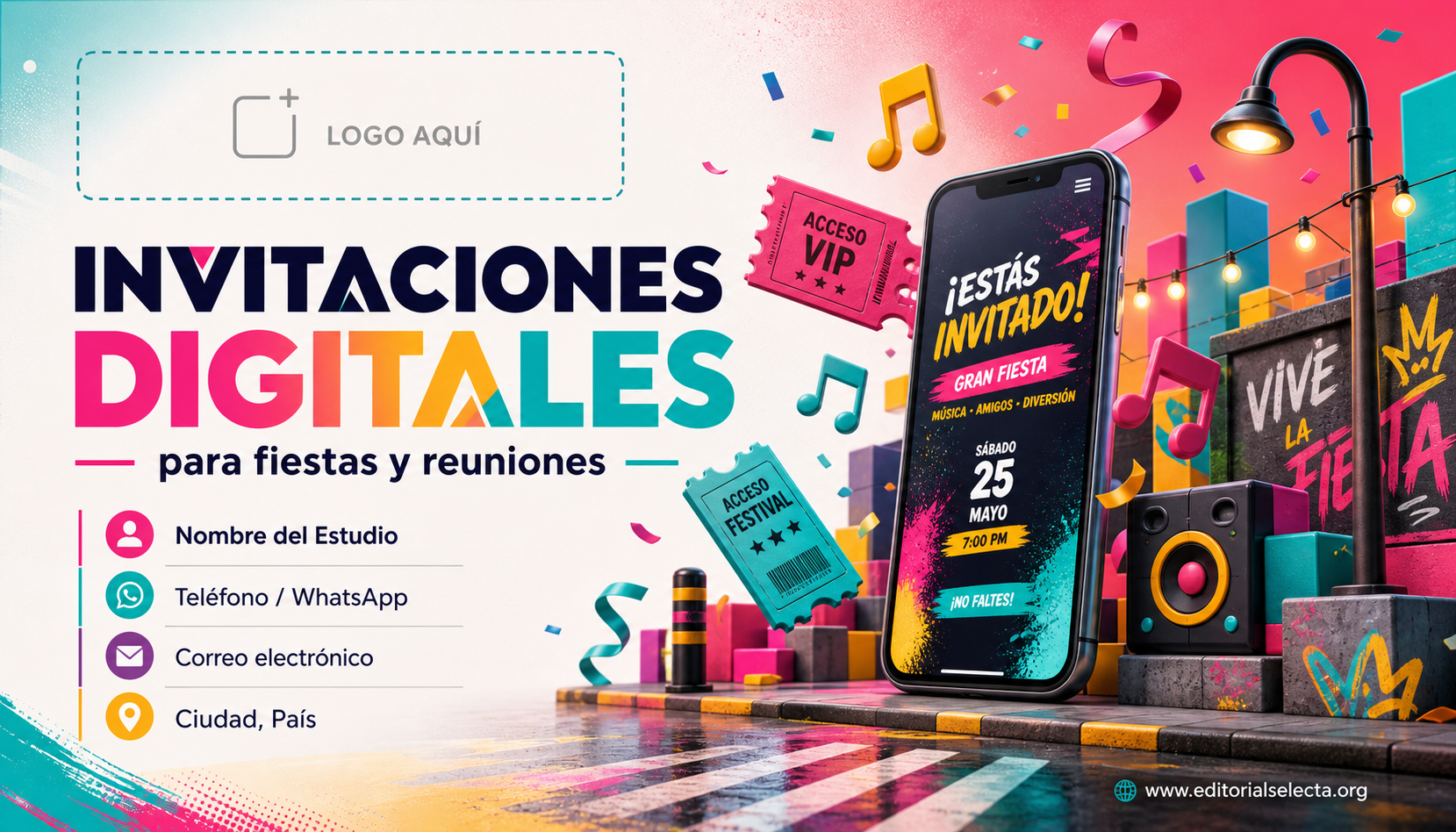 Tarjeta de Presentación Estándar · Fiestas o Reuniones