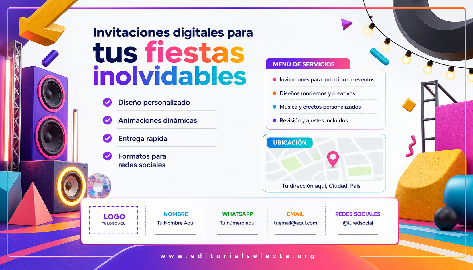 Tarjeta de Presentación Estándar · Fiestas o Reuniones 2