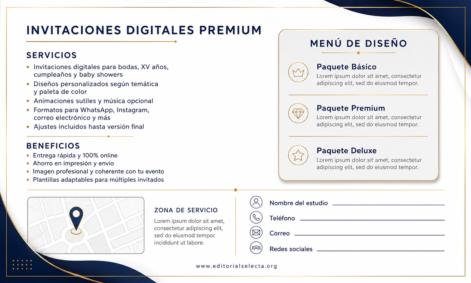 Tarjeta de Presentación Estándar · Fiestas o Reuniones 2