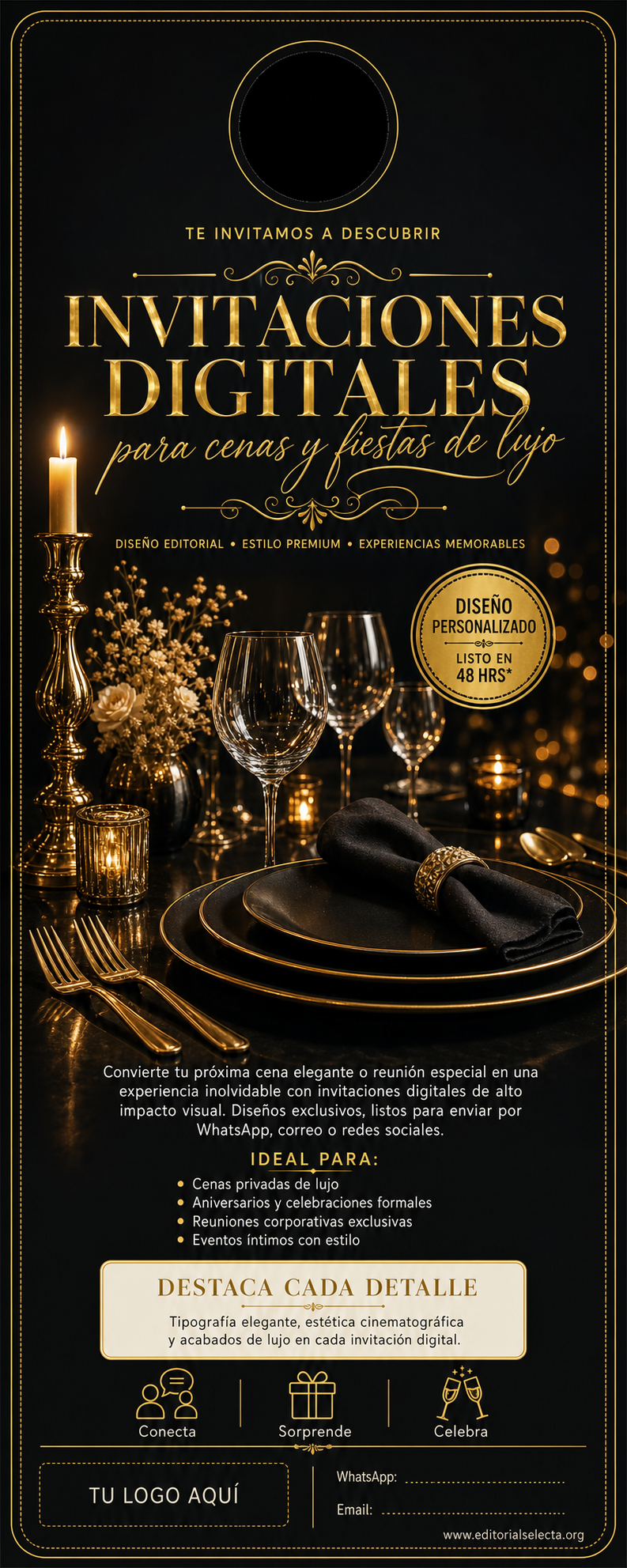 Door Hanger · Fiestas o Reuniones