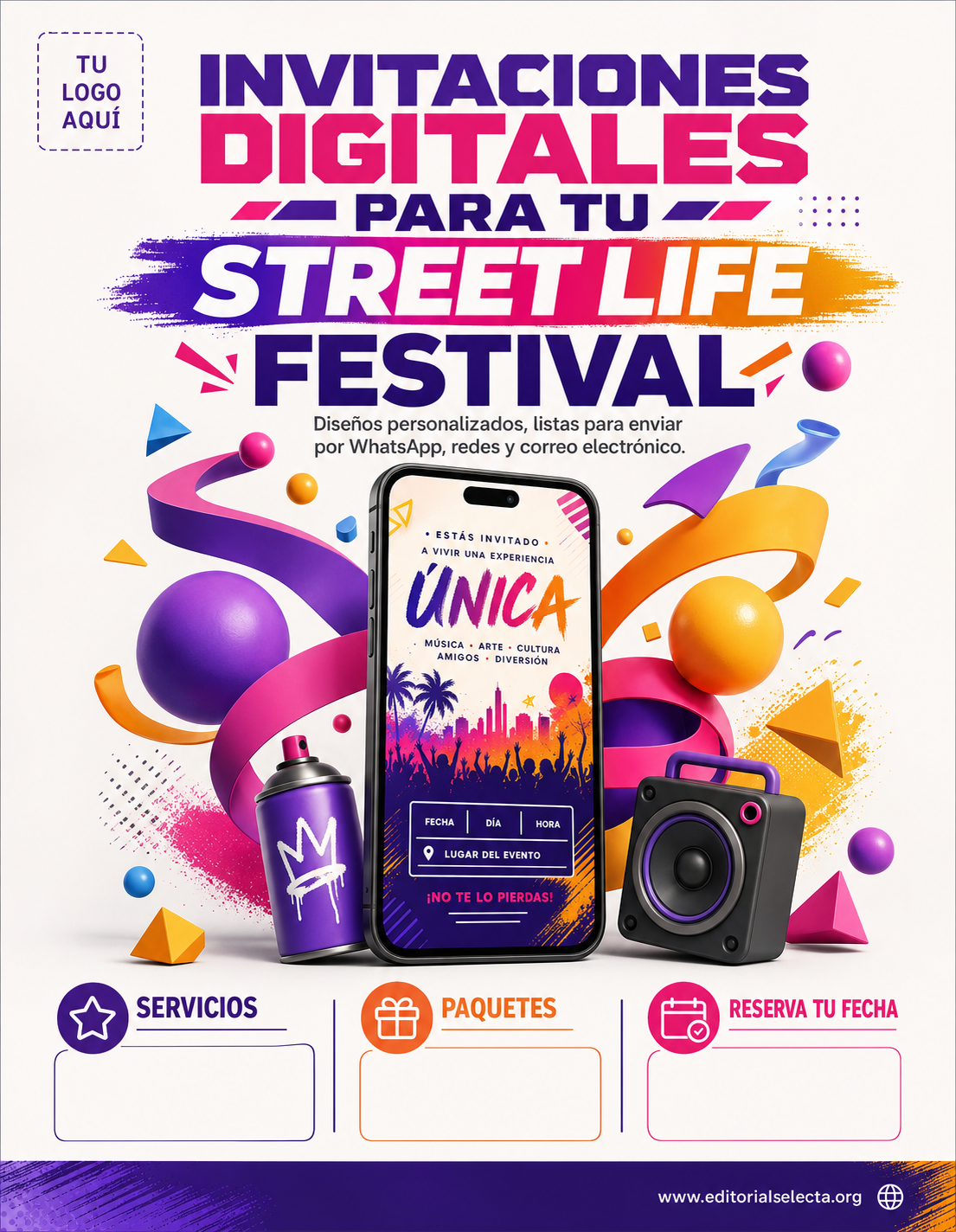 Flyer Carta Completa · Fiestas o Reuniones