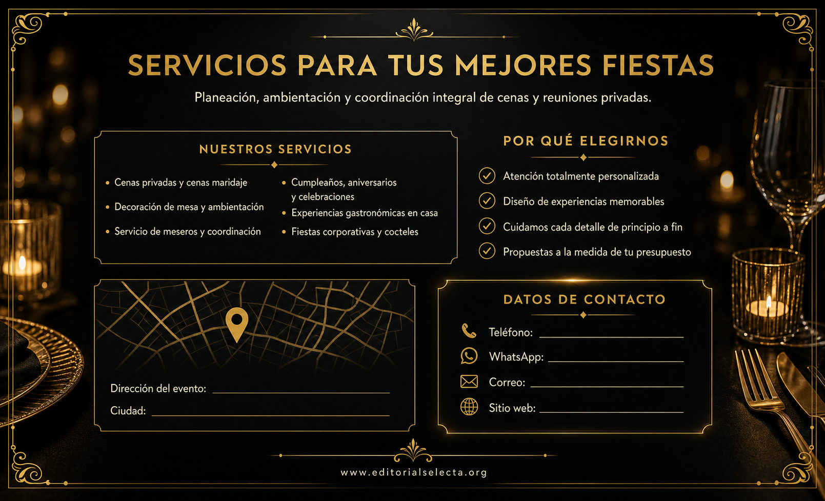Tarjeta de Presentación Estándar · Fiestas o Reuniones 2