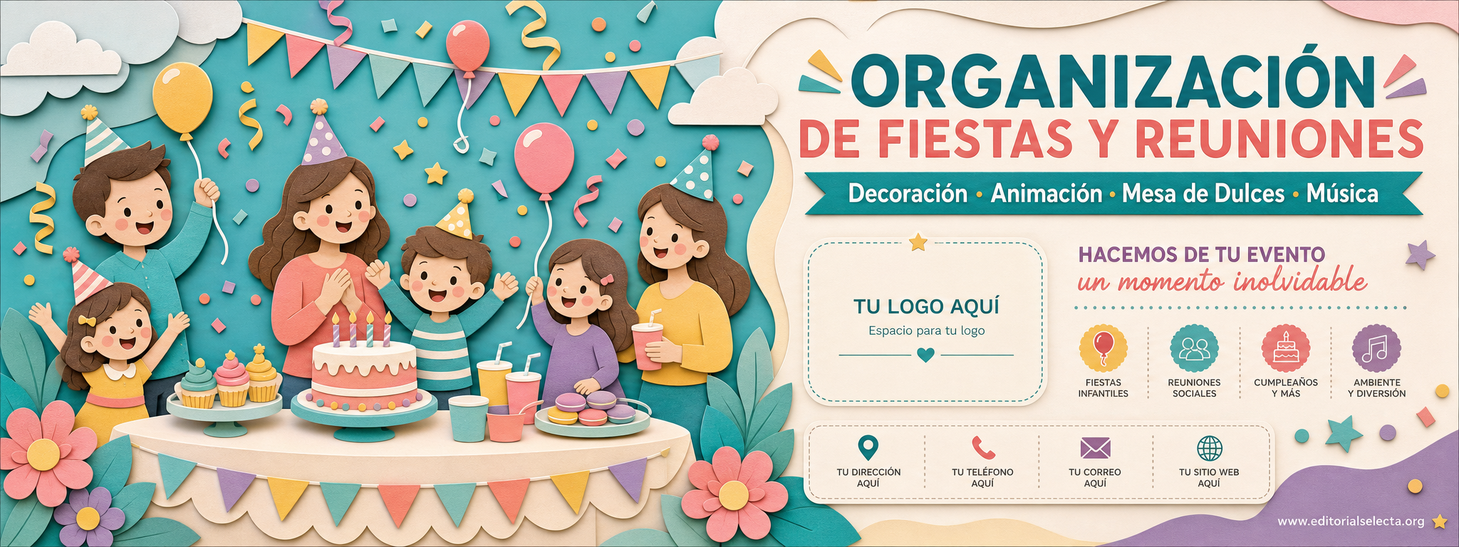 Banner Vinyl 3' x 8' · Fiestas o Reuniones