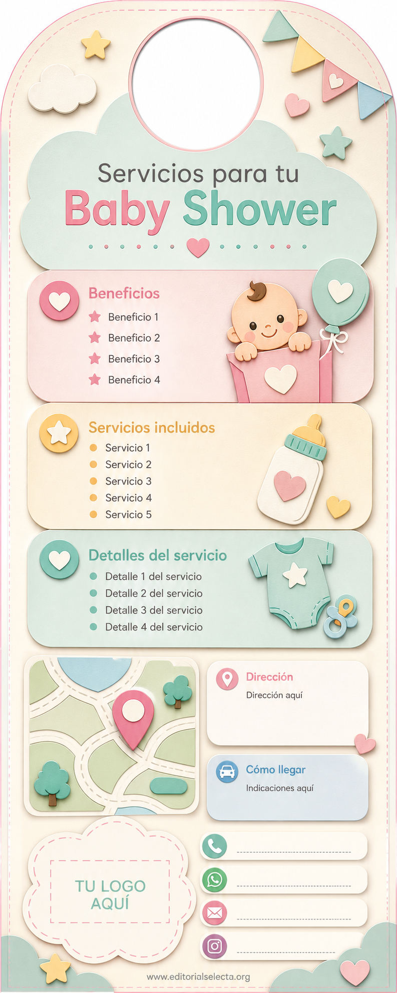 Door Hanger · Fiestas o Reuniones (Frente) 2