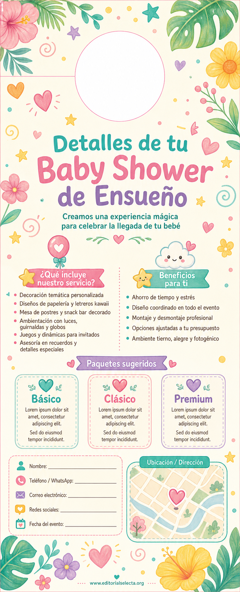 Door Hanger · Fiestas o Reuniones (Frente) 2
