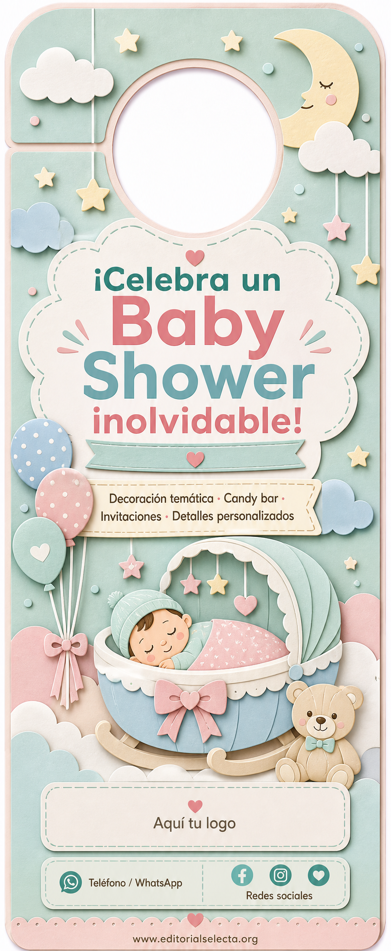 Door Hanger · Fiestas o Reuniones (Frente)
