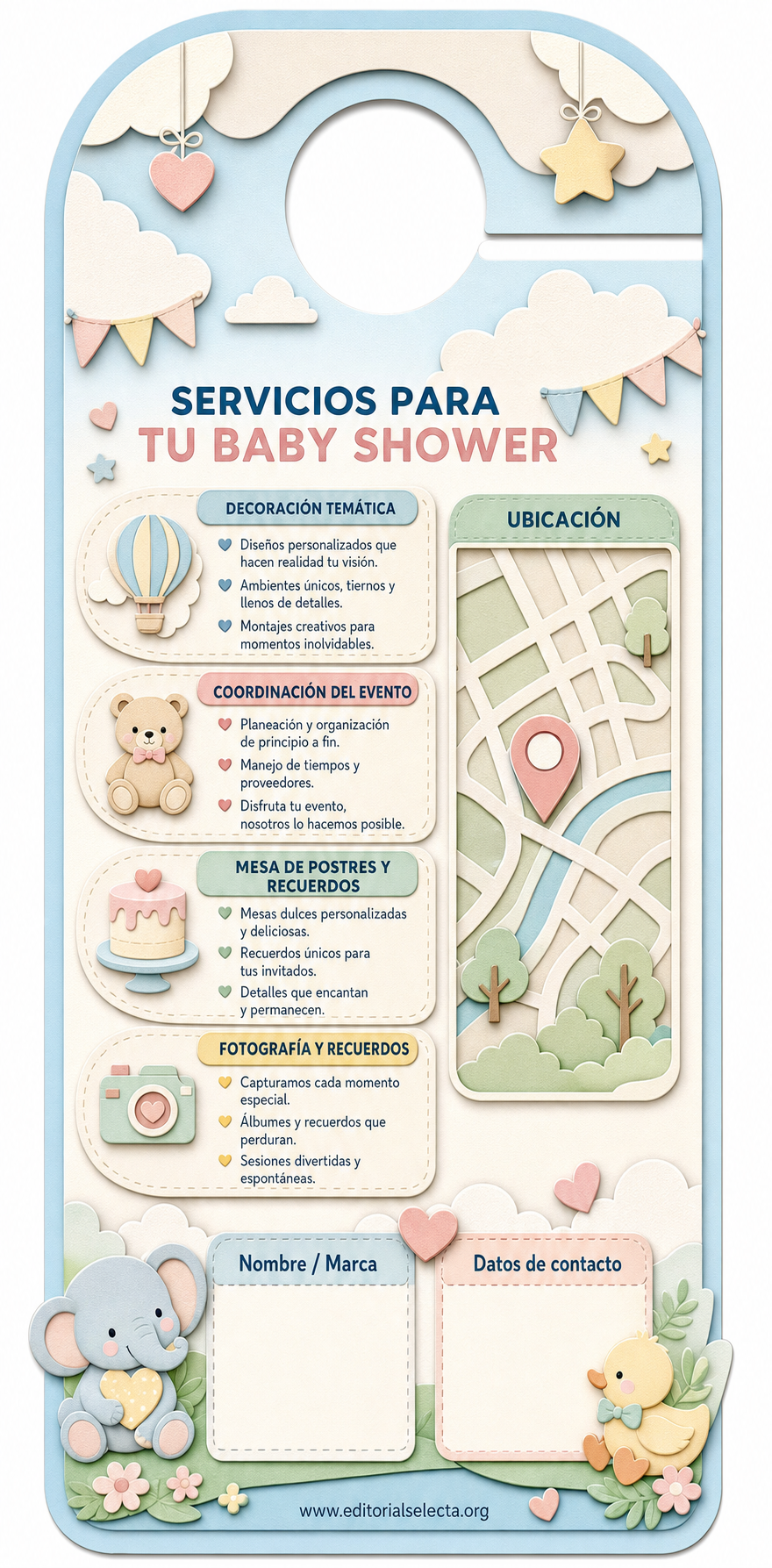 Door Hanger · Fiestas o Reuniones (Frente) 2