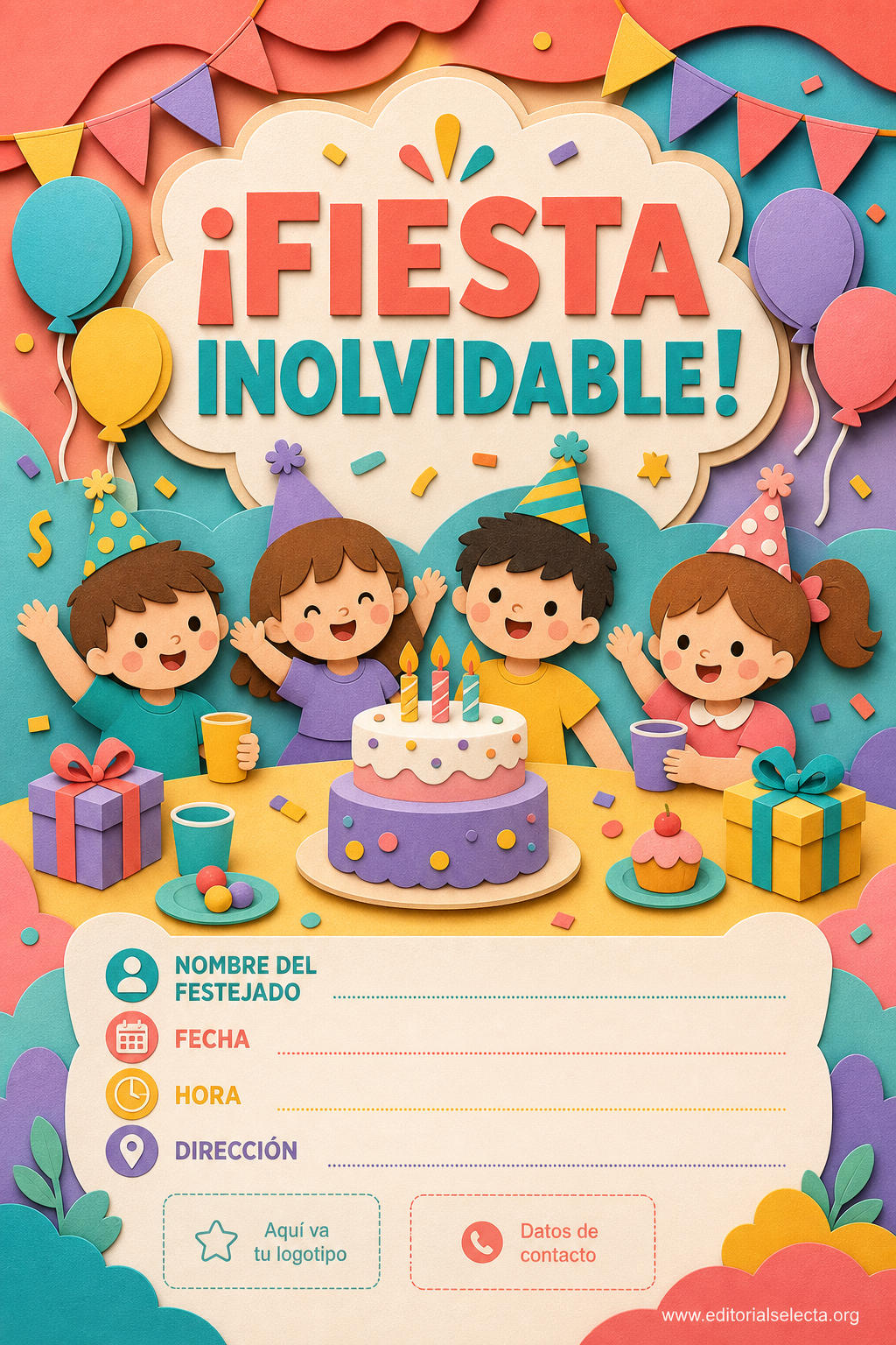 Invitación · Fiestas o Reuniones (Frente)