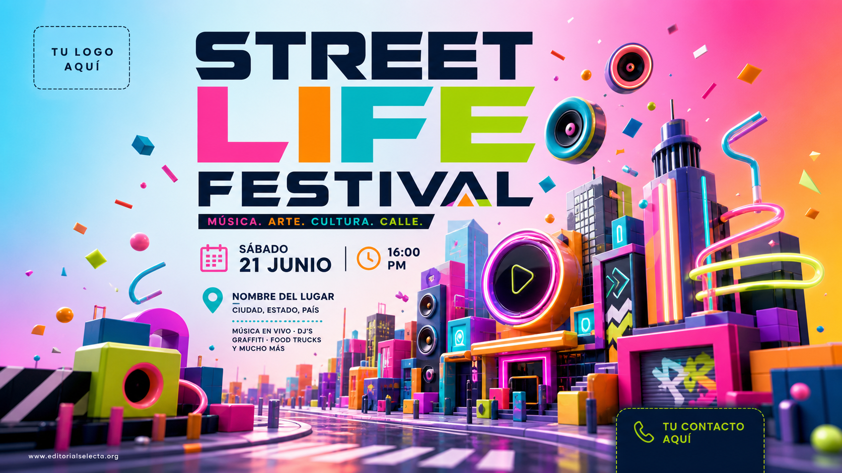 Invitación · Fiestas o Reuniones (Frente)
