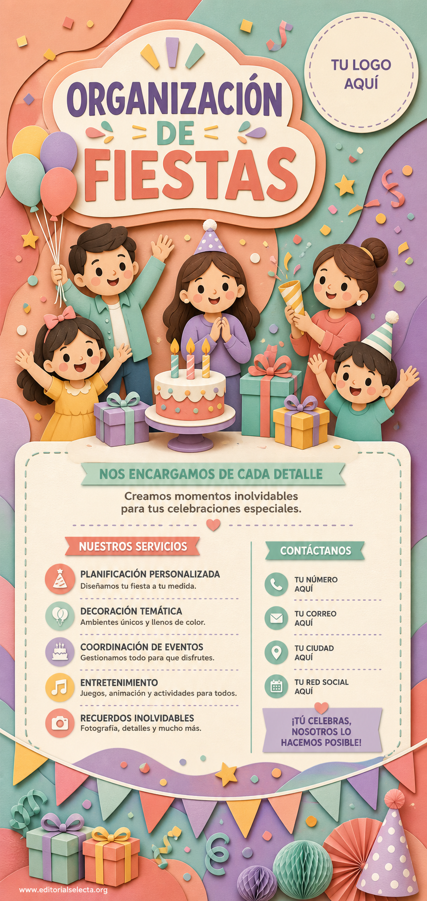 Banner Vinyl · Fiestas o Reuniones 2' x 6'
