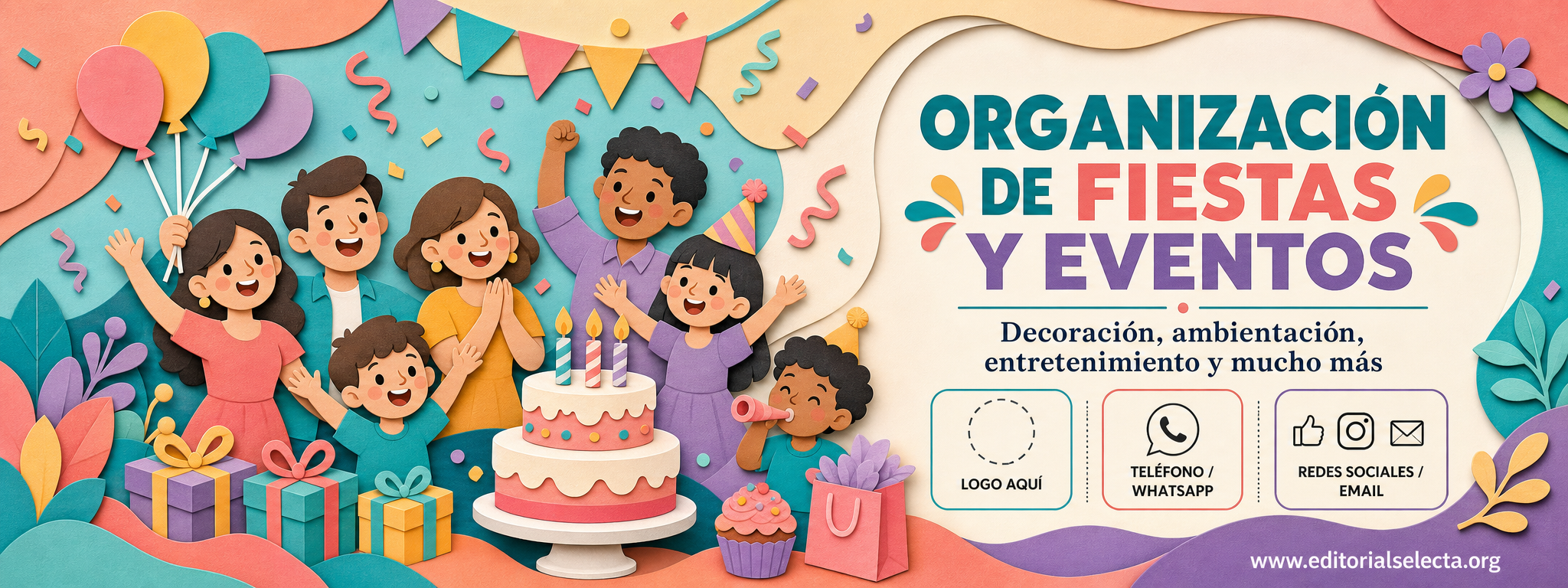Banner Vinyl · Fiestas o Reuniones 3' x 8'