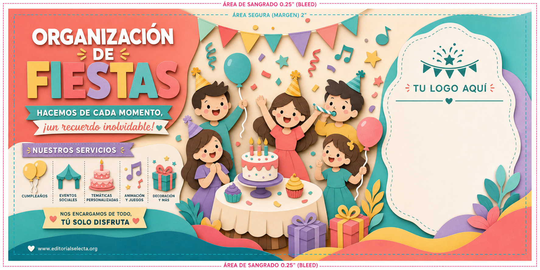 Banner Vinyl · Fiestas o Reuniones 4' x 8'