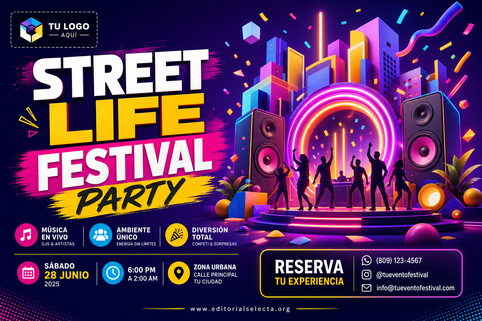 Yard Sign · Fiestas o Reuniones (Frente)
