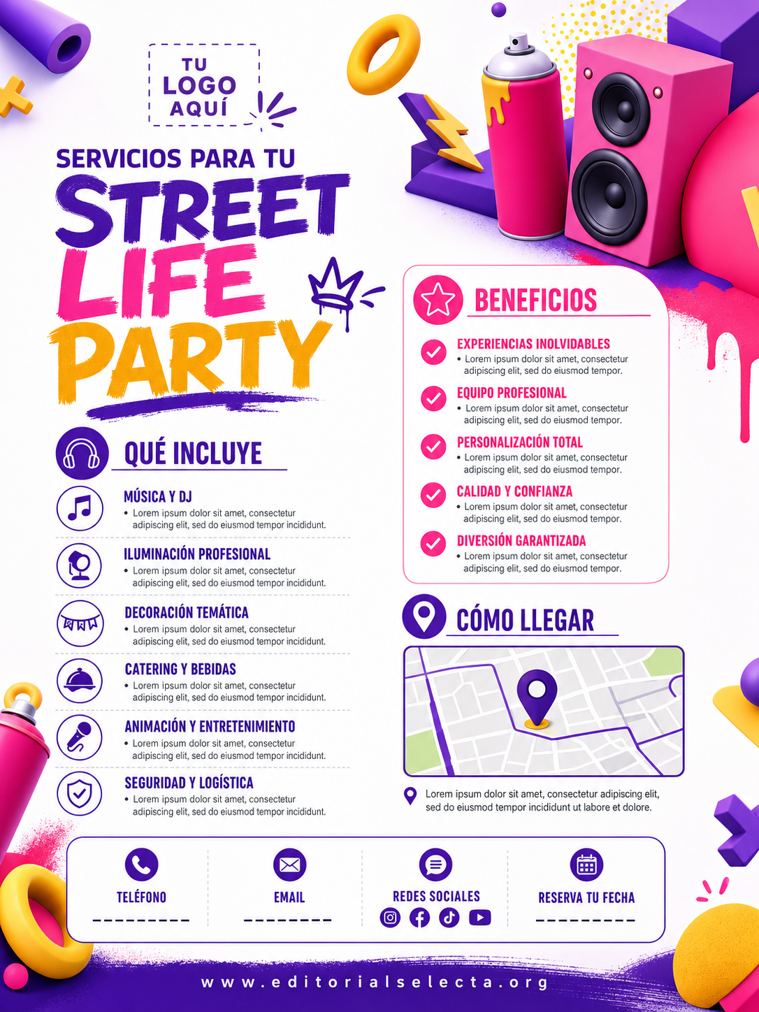 Yard Sign · Fiestas o Reuniones (Frente) 2