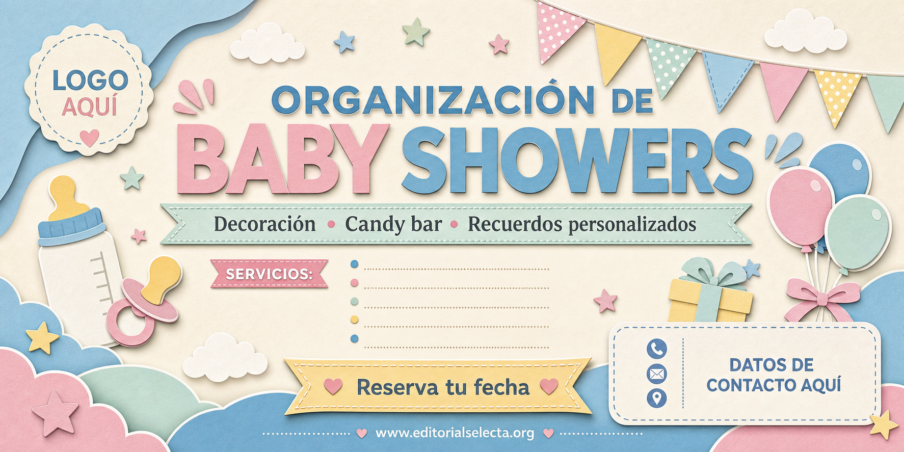 Banner Vinyl · Fiestas o Reuniones 3' x 6'