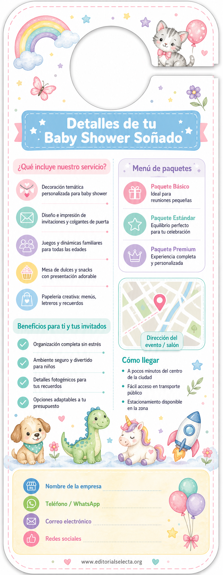 Door Hanger · Fiestas o Reuniones (Frente) 2