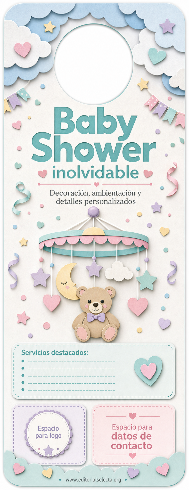 Door Hanger · Fiestas o Reuniones (Frente)