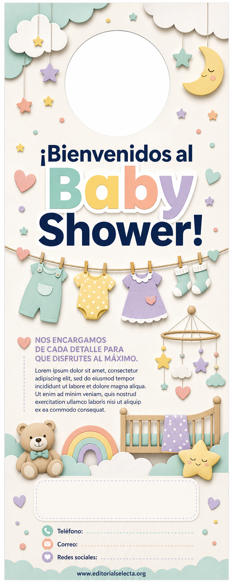 Door Hanger · Fiestas o Reuniones (Frente)