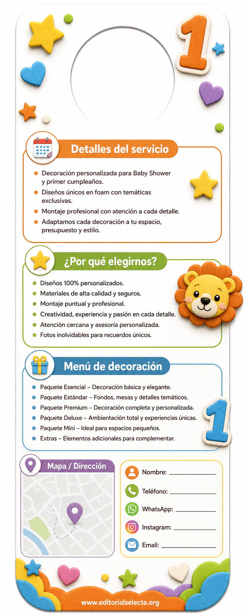 Door Hanger · Fiestas o Reuniones (Frente) 2