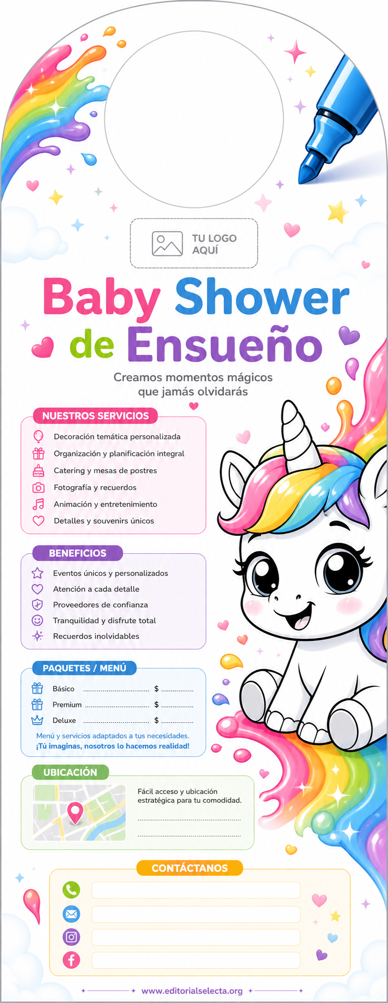 Door Hanger · Fiestas o Reuniones (Frente) 2