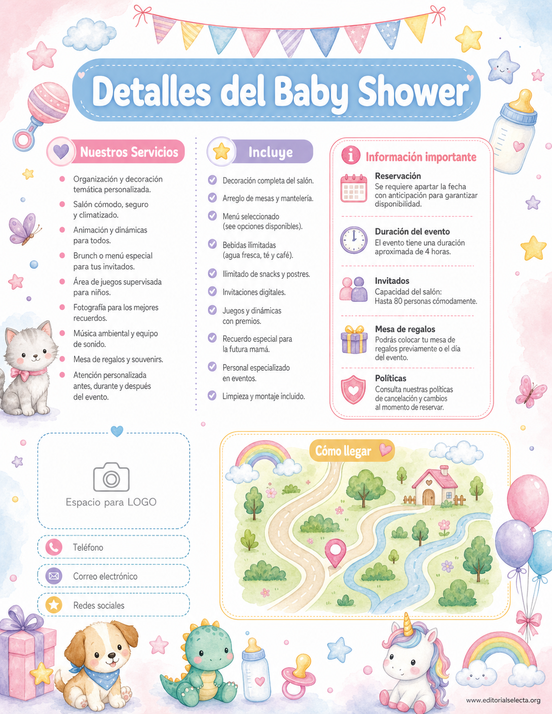 Flyer Carta Completa · Fiestas o Reuniones (Frente) 2