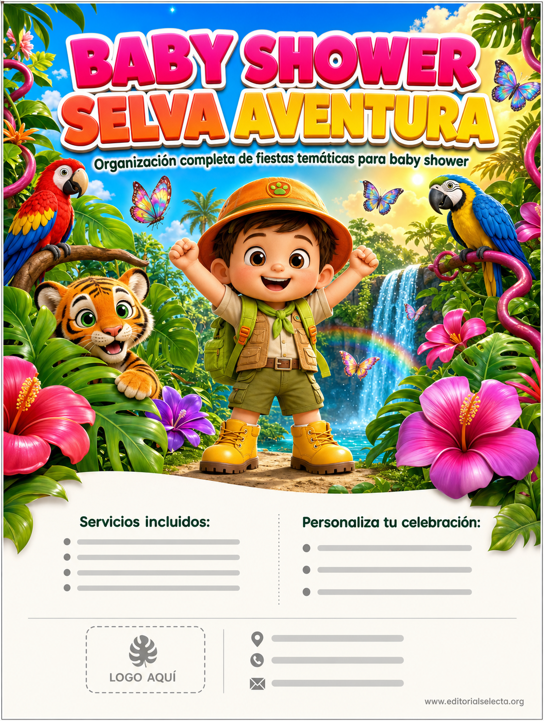 Flyer Carta Completa · Fiestas o Reuniones (Frente)