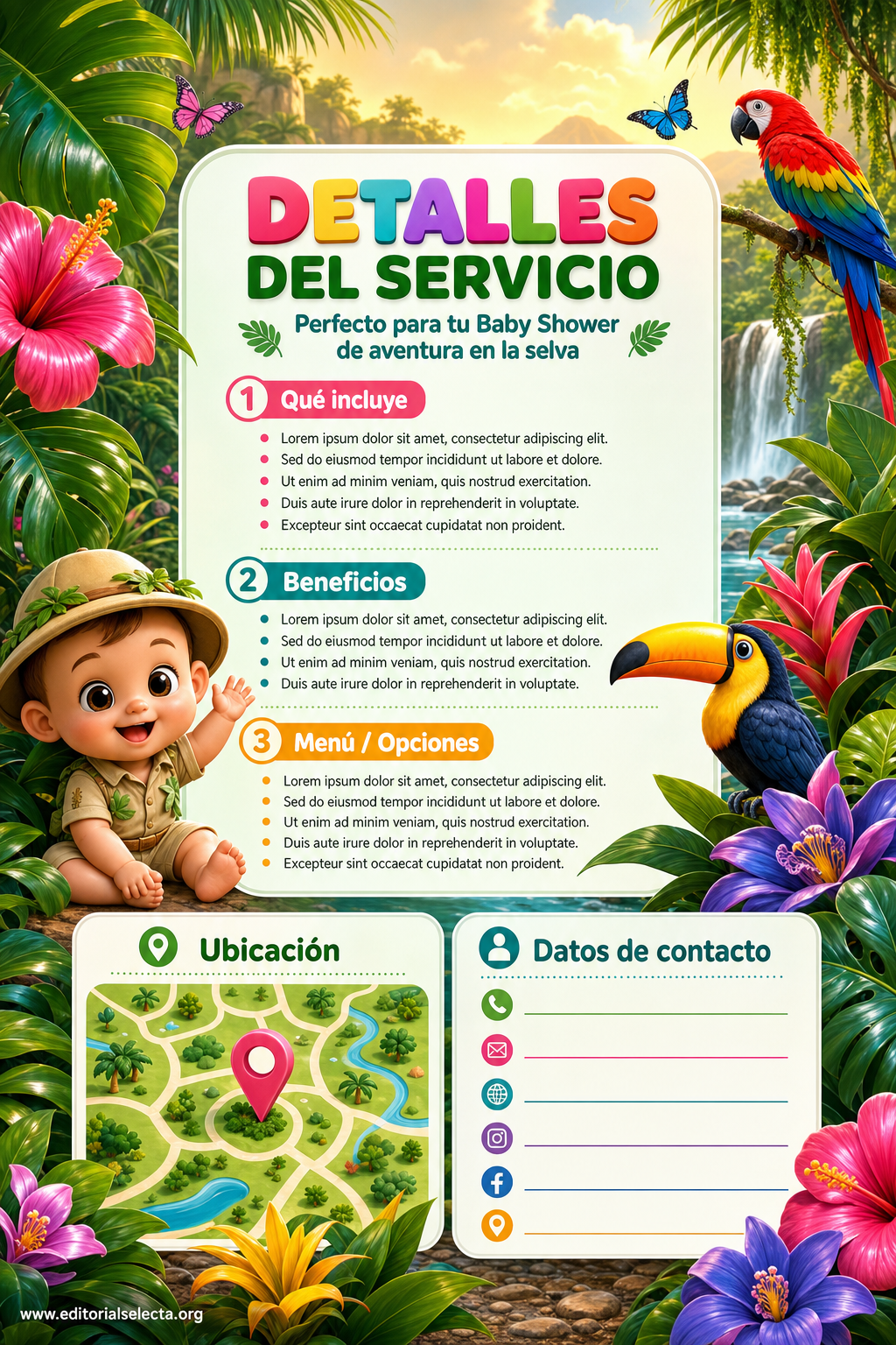 Flyer Carta Completa · Fiestas o Reuniones (Frente) 2