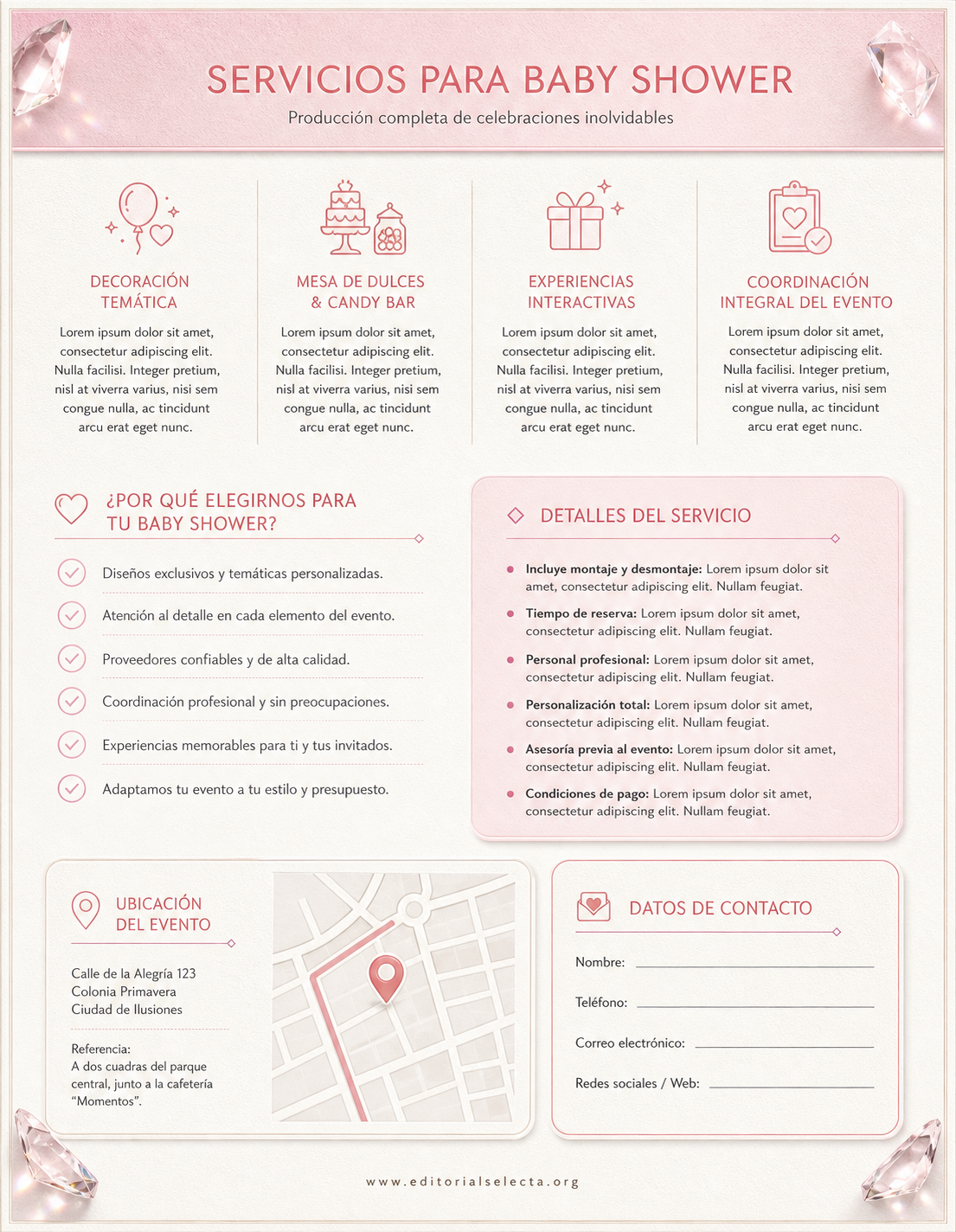 Flyer Carta Completa · Fiestas o Reuniones (Frente) 2