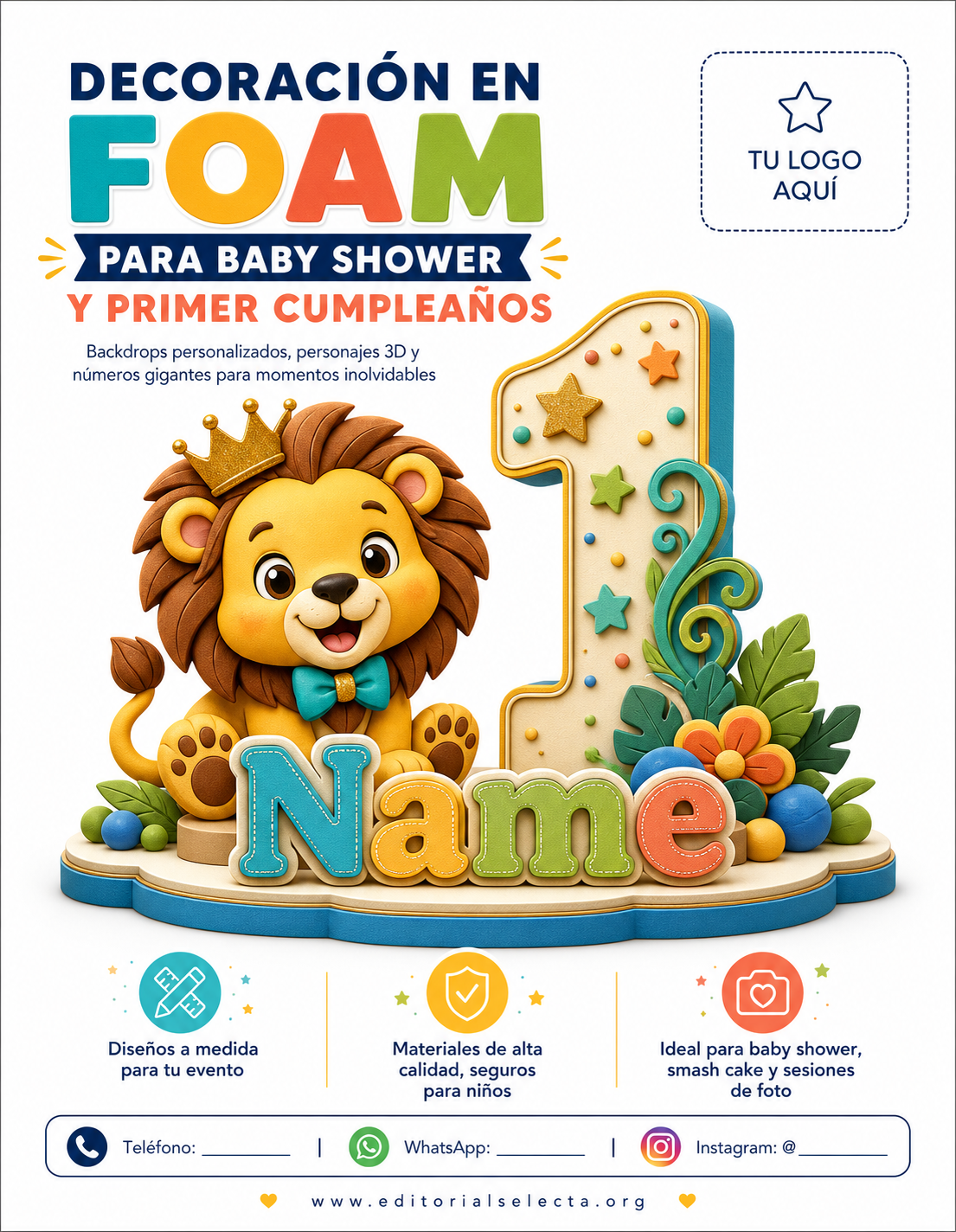 Flyer Carta Completa · Fiestas o Reuniones (Frente)