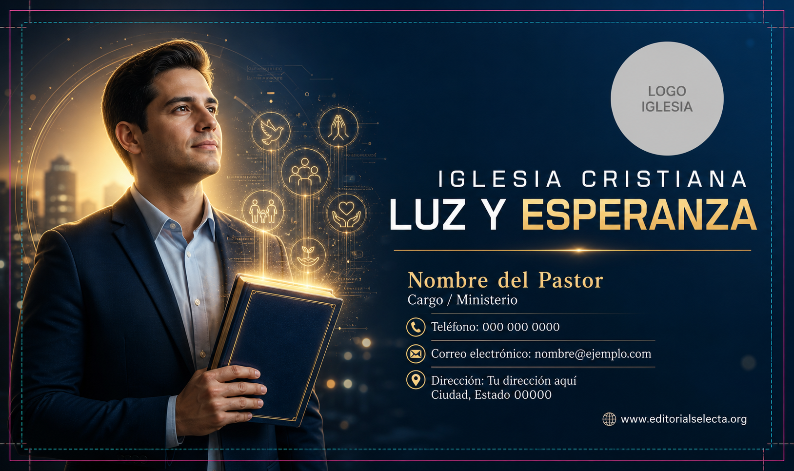 Tarjeta de Presentación Estándar · Iglesia (Frente)