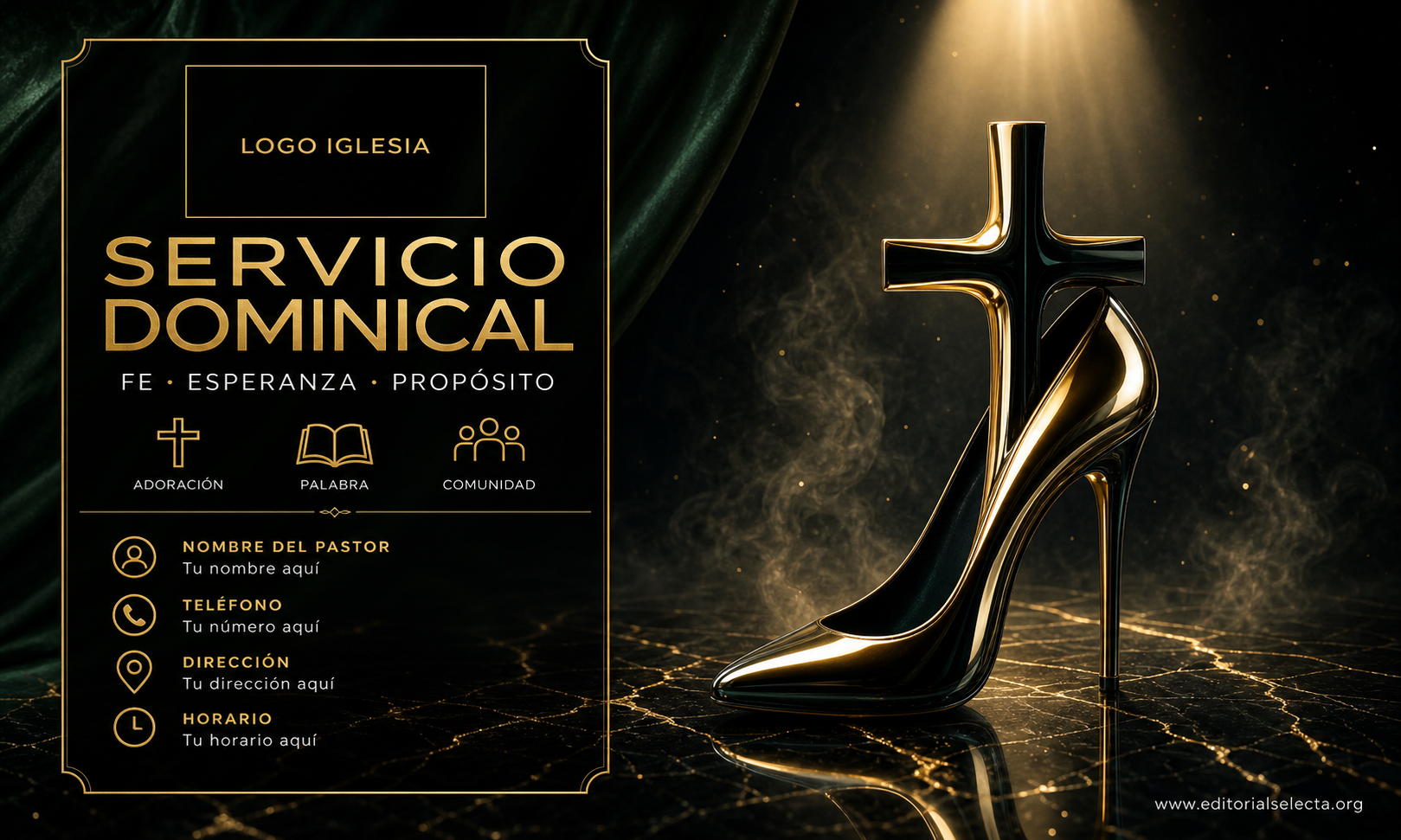 Tarjeta de Presentación Estándar · Iglesia (Frente)