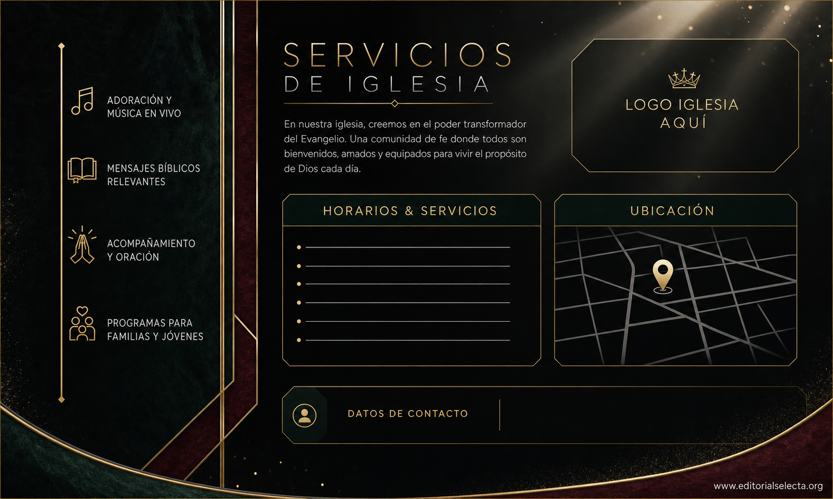 Tarjeta de Presentación Estándar · Iglesia (Frente) 2