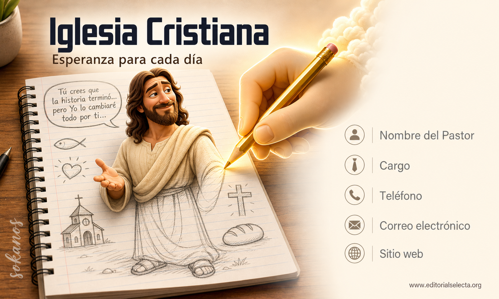 Tarjeta de Presentación Estándar · Iglesia (Frente)