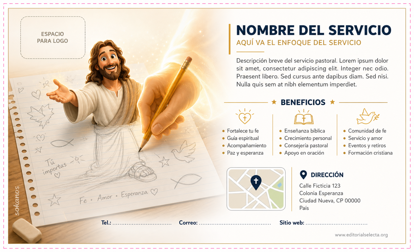 Tarjeta de Presentación Estándar · Iglesia (Frente) 2