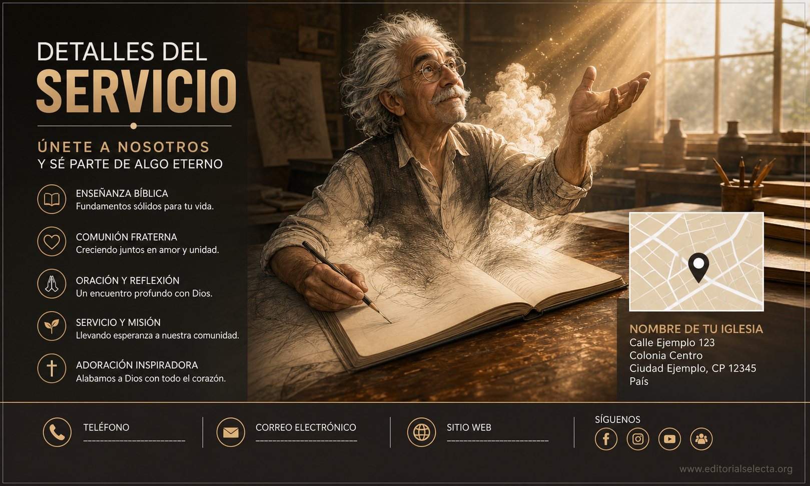 Tarjeta de Presentación Estándar · Iglesia (Frente) 2