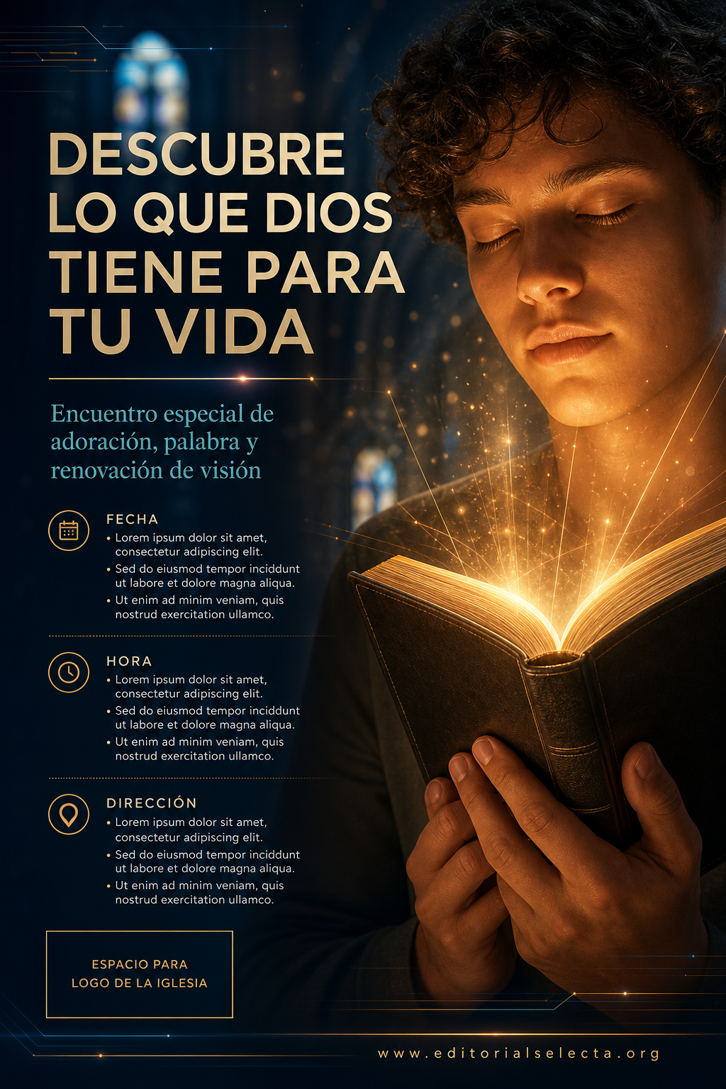 Flyer Media Carta · Iglesia (Frente)