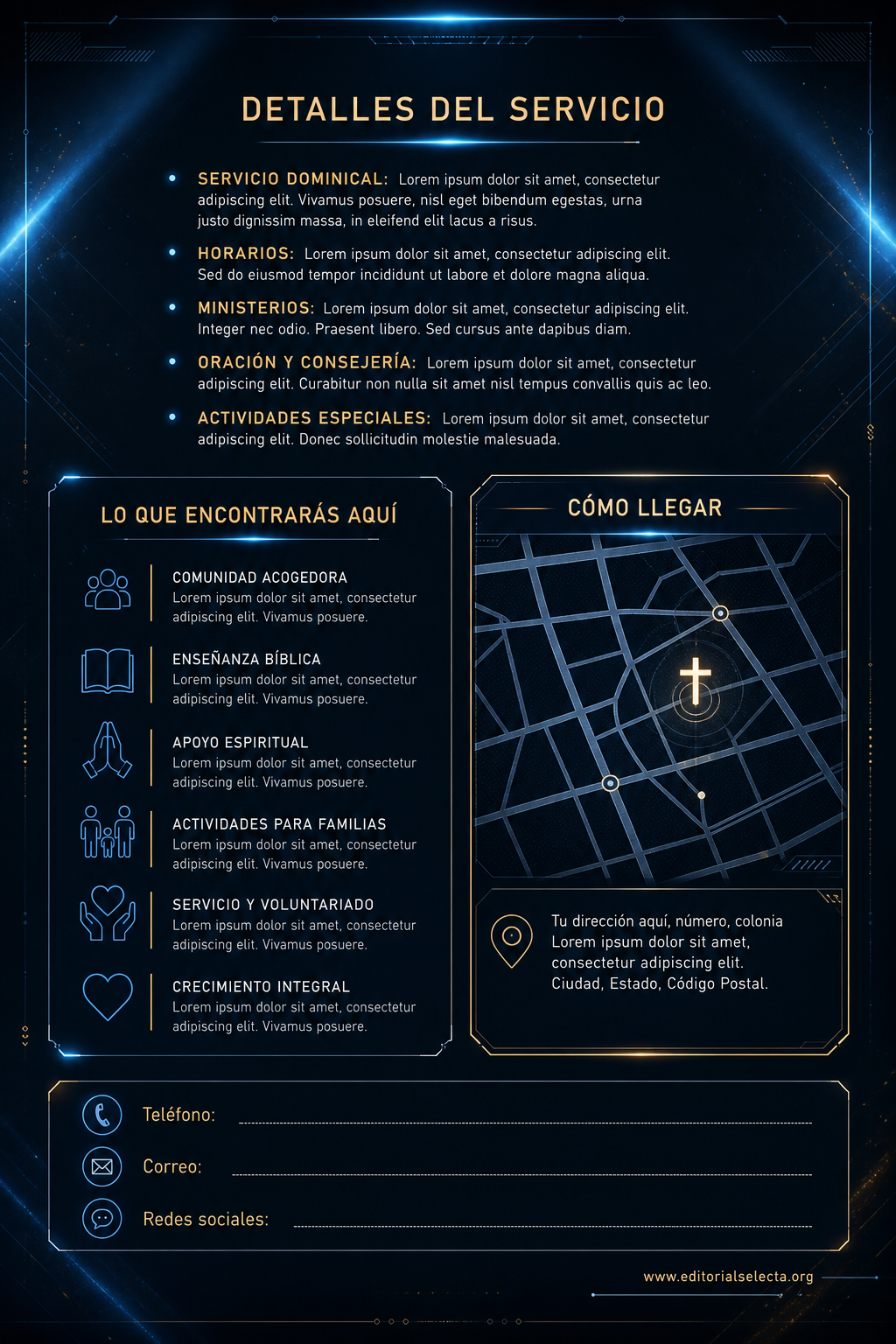 Flyer Media Carta · Iglesia (Frente) 2