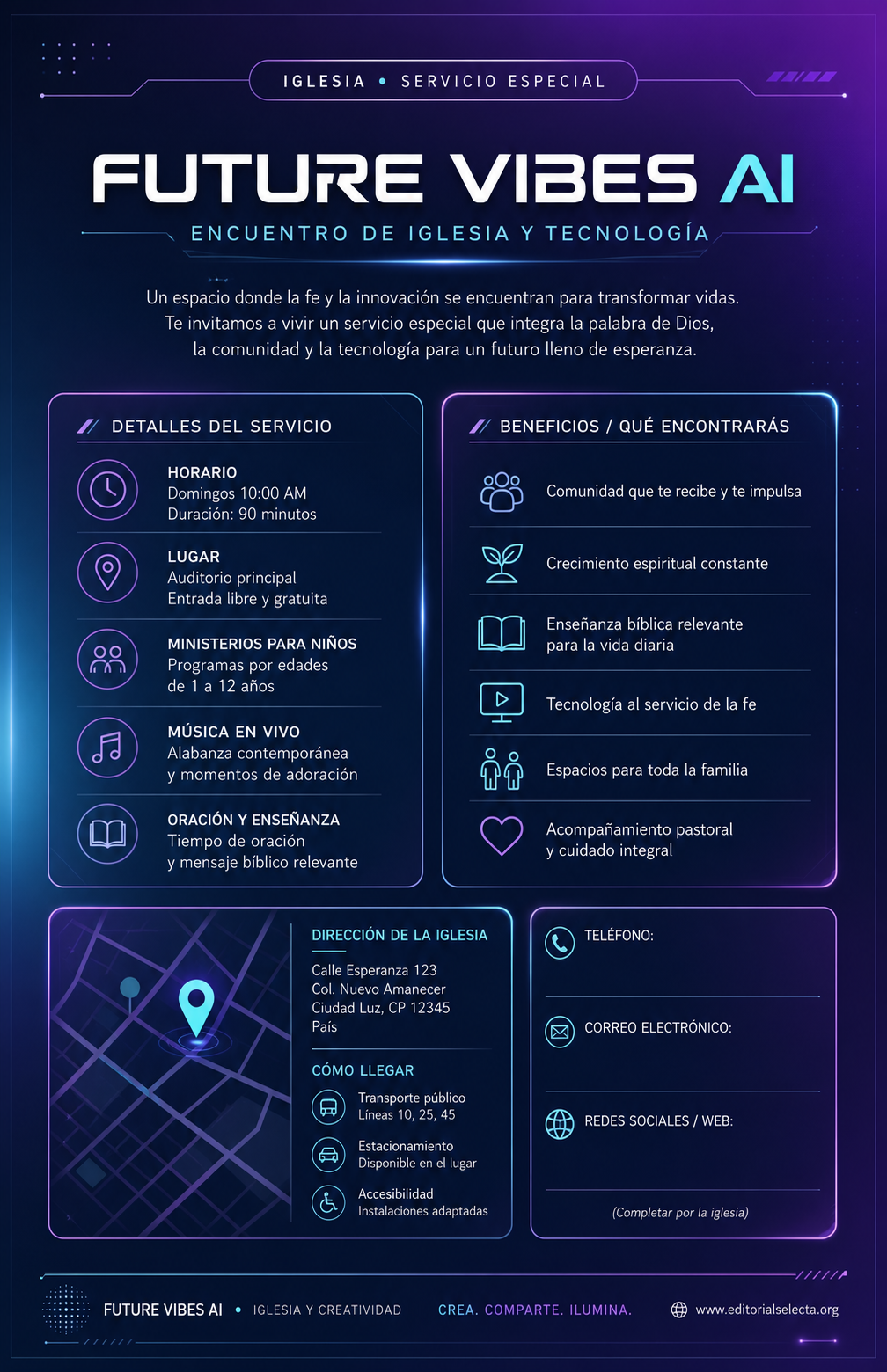 Flyer Media Carta · Iglesia (Frente) 2