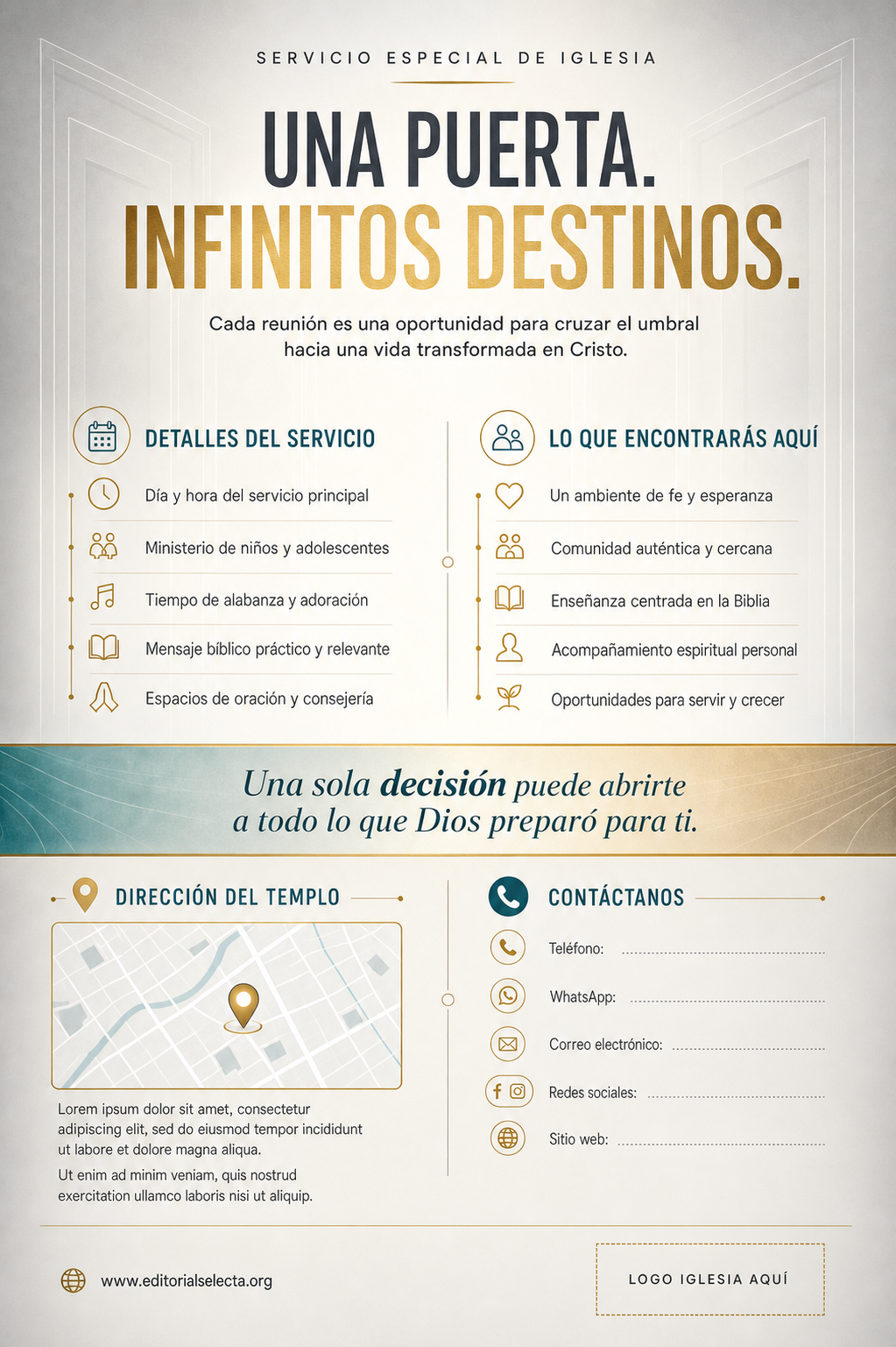 Flyer Media Carta · Iglesia (Frente) 2