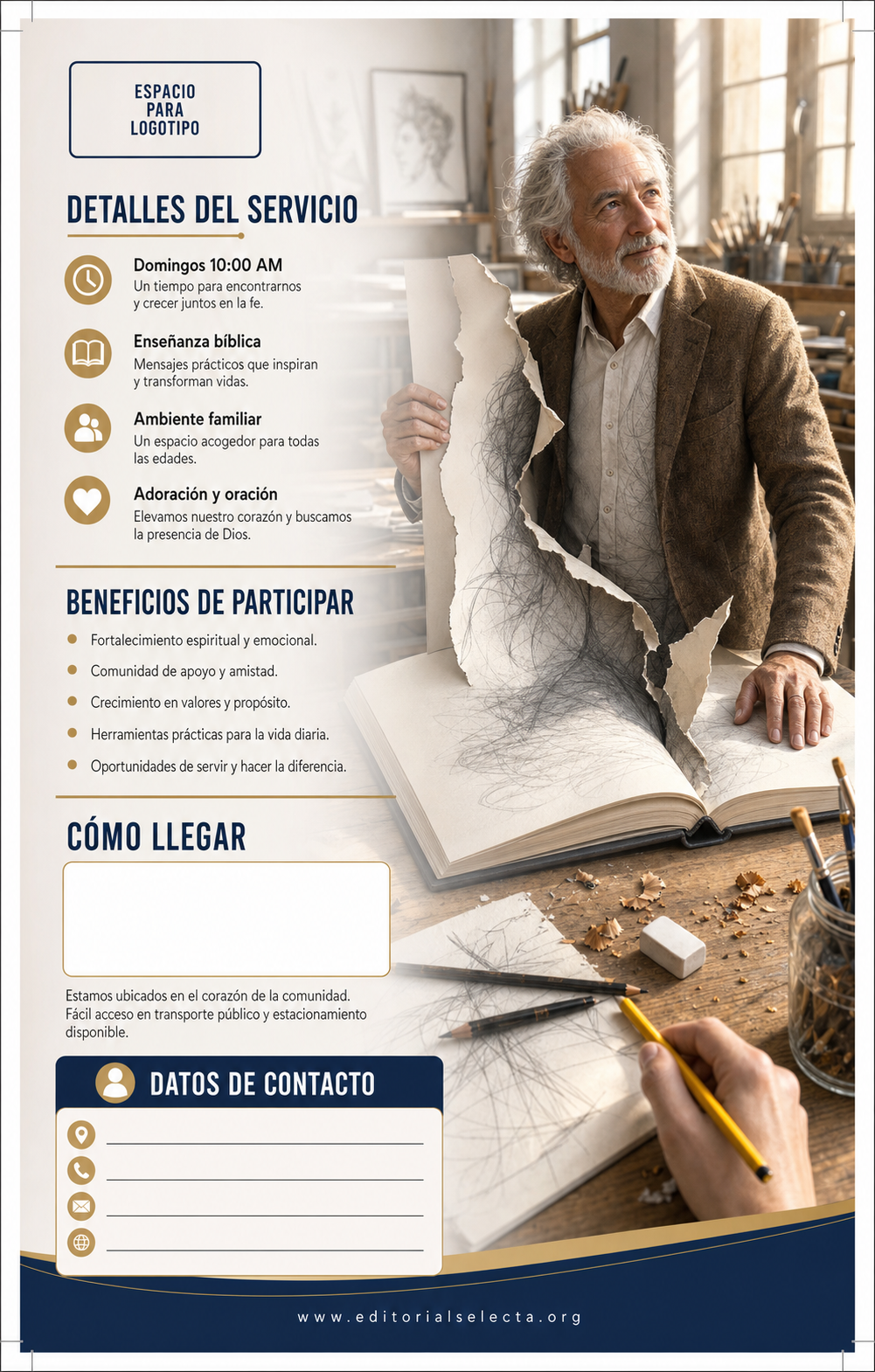 Flyer Media Carta · Iglesia (Frente) 2