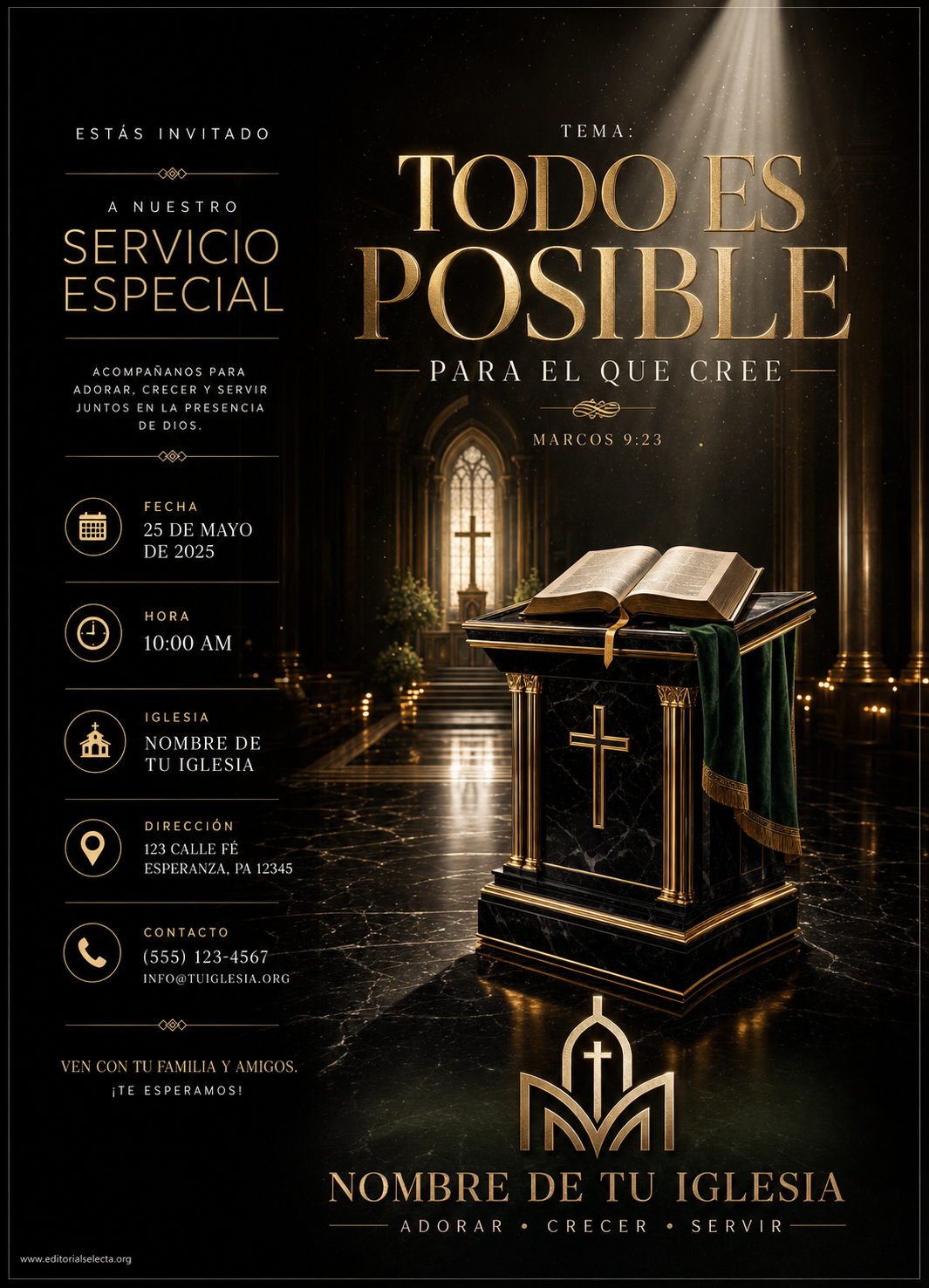 Invitación · Iglesia (Frente)