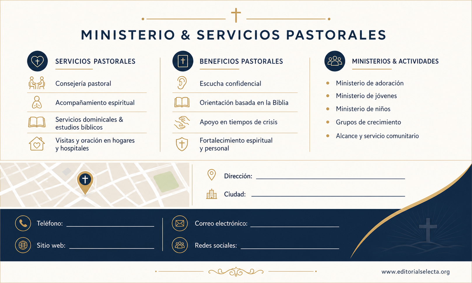 Tarjeta de Presentación Estándar · Pastores (Frente) 2