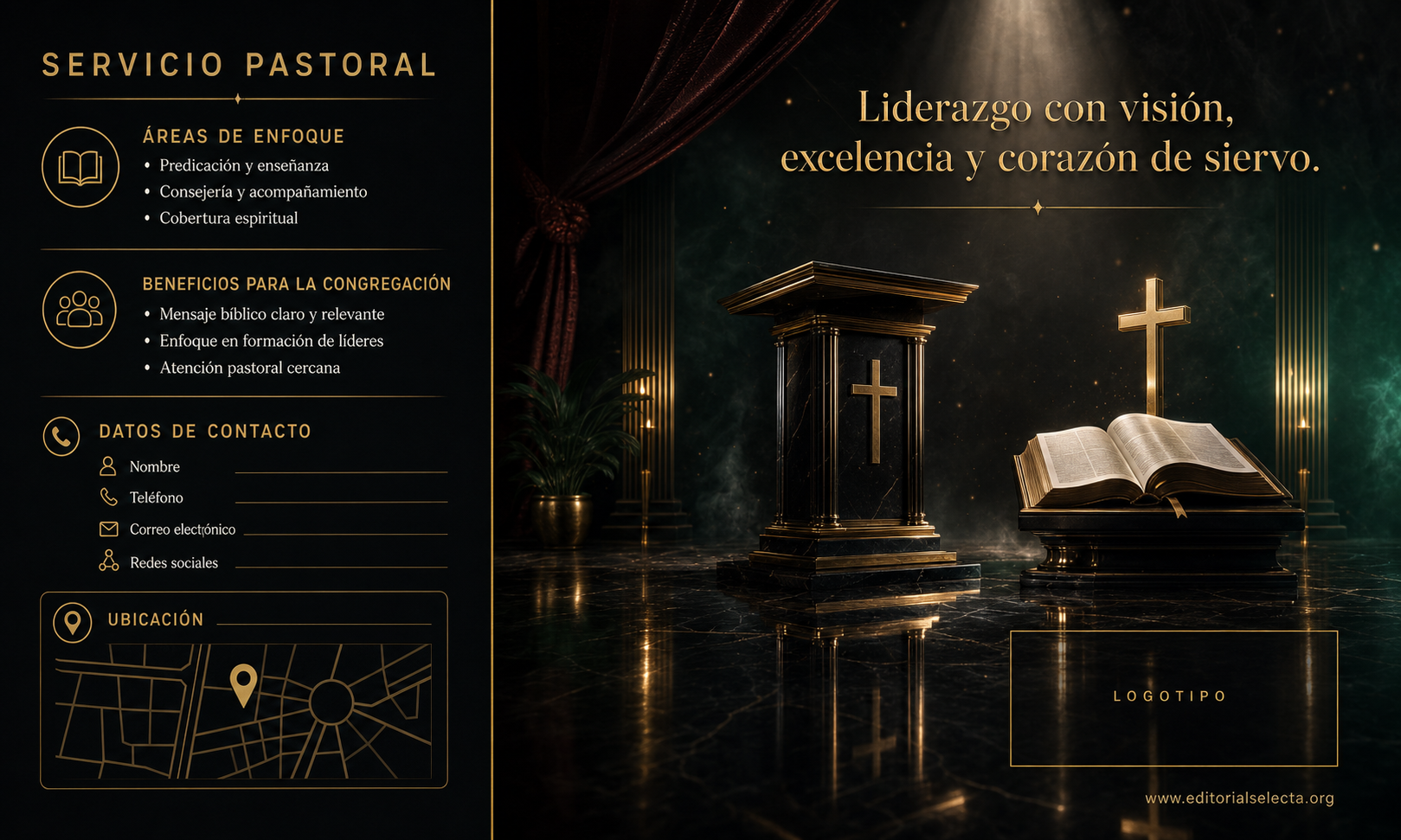 Tarjeta de Presentación Estándar · Pastores (Frente) 2