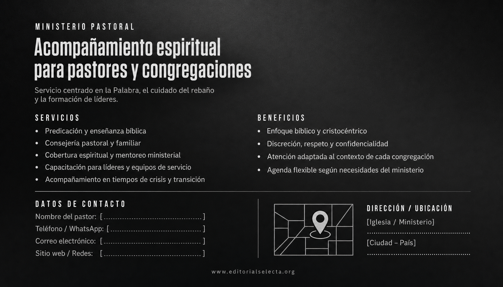 Tarjeta de Presentación Estándar · Pastores (Frente) 2