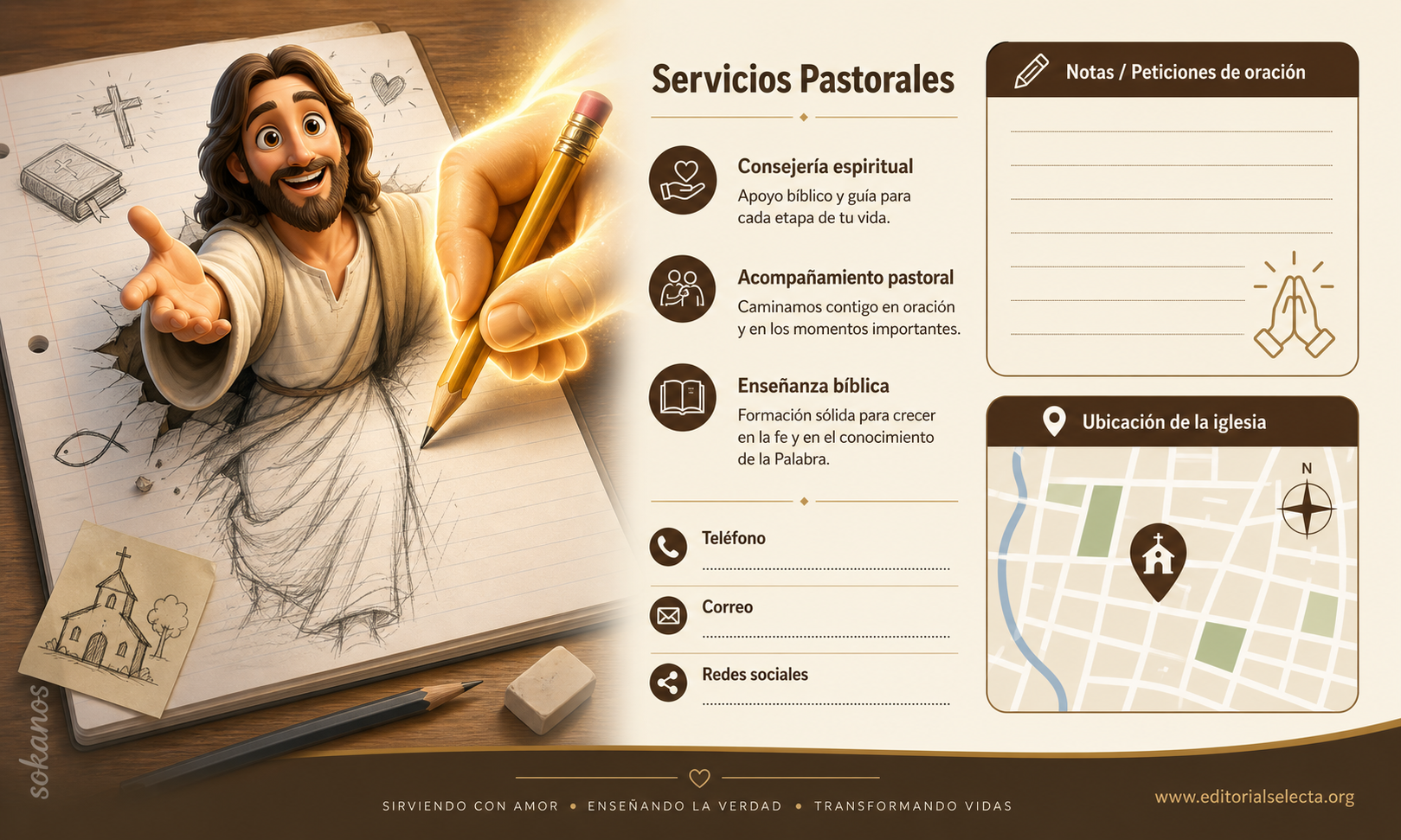 Tarjeta de Presentación Estándar · Pastores (Frente) 2
