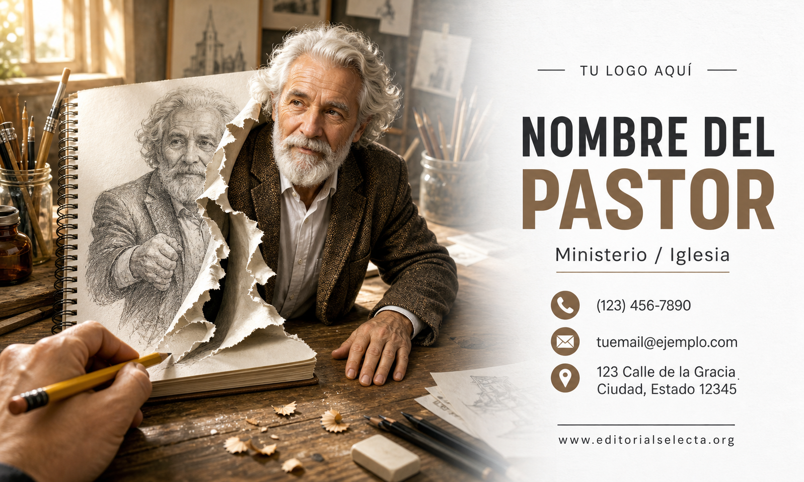Tarjeta de Presentación Estándar · Pastores (Frente)