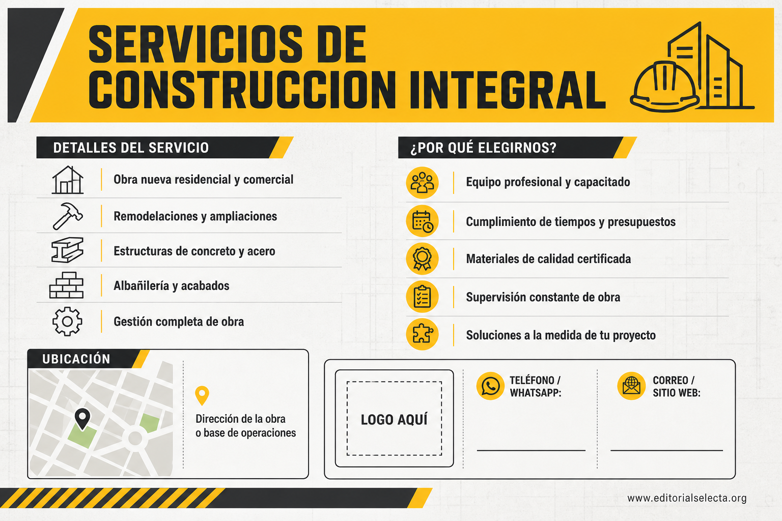 Yard Sign · Construcción en general (Frente) 2