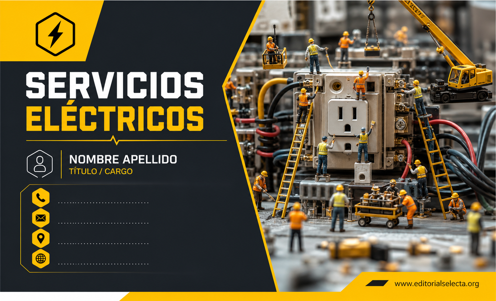 Tarjeta de Presentación Estándar · Electricistas (Frente)